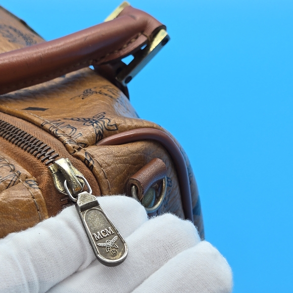 MCM Brown Monogram Handbag - Picture 7 of 14